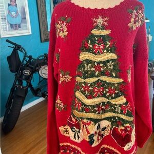 Vintage Fashion Bug Holiday Sweater.
